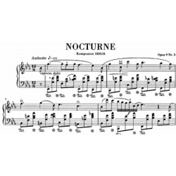 Partition NOCTURNE de Chopin Opus 9 n°2 - Avignon - Les Angles 30 - Salon de Provence