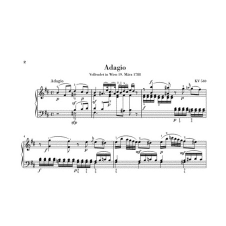 mozart adagio si mineur partition piano