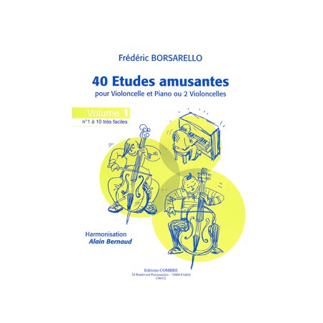 BORSARELLO 40 ETUDES AMUSANTES VOLUME 1 POUR VIOLONCELLE