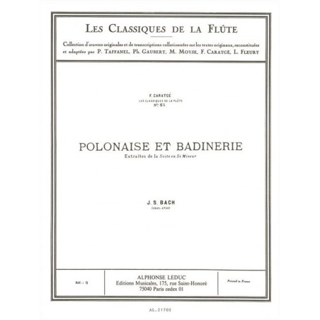 bach polonaise et badinerie partition flûte