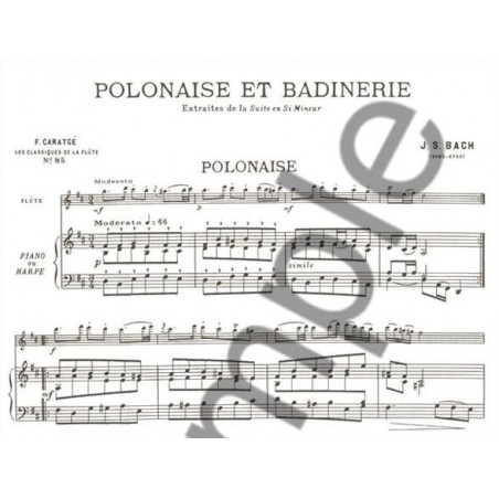 bach polonaise et badinerie partition flûte