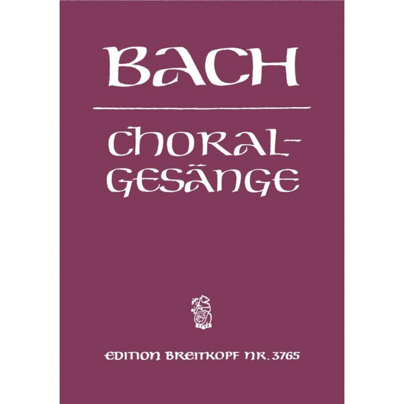 BACH 389 CHORALS EDITIONS BREITKOPF