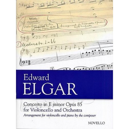 PARTITION ELGAR CONCERTO POUR VIOLONCELLE NOVELLO