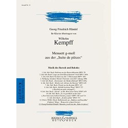 BACH KEMPFF MENUET EN SOL MINEUR POUR PIANO SOLO