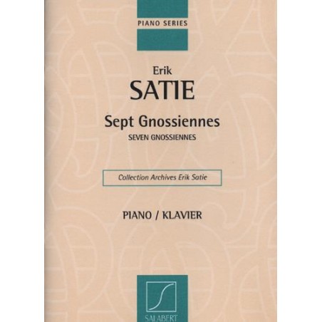 Partition GNOSSIENNES de Satie - Avignon Le Pontet Saint Rémy de Provence