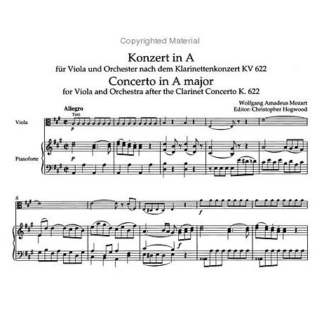 Mozart concerto pour clarinette arrangement alto partition