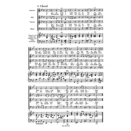 Bach Passion selon Saint Jean - Partition choeur et piano