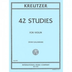 KREUTZER GALAMIAN 42 ETUDES VIOLON EDITION INTERNATIONAL MUSIC COMPANY