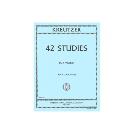 KREUTZER GALAMIAN 42 ETUDES VIOLON EDITION INTERNATIONAL MUSIC COMPANY