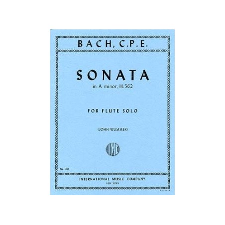 Carl Philip Emmanuel BACH Sonate flûte solo H.562