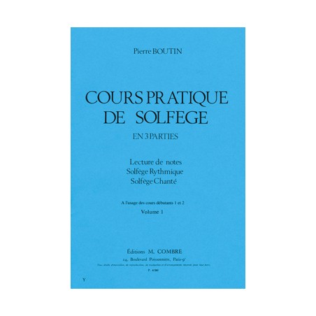 BOUTIN COURS PRATIQUE DE SOLFEGE VOLUME 2