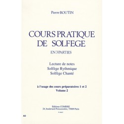 BOUTIN COURS PRATIQUE DE SOLFEGE VOLUME 2