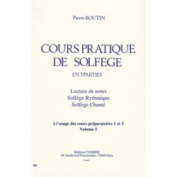 BOUTIN COURS PRATIQUE DE SOLFEGE VOLUME 2