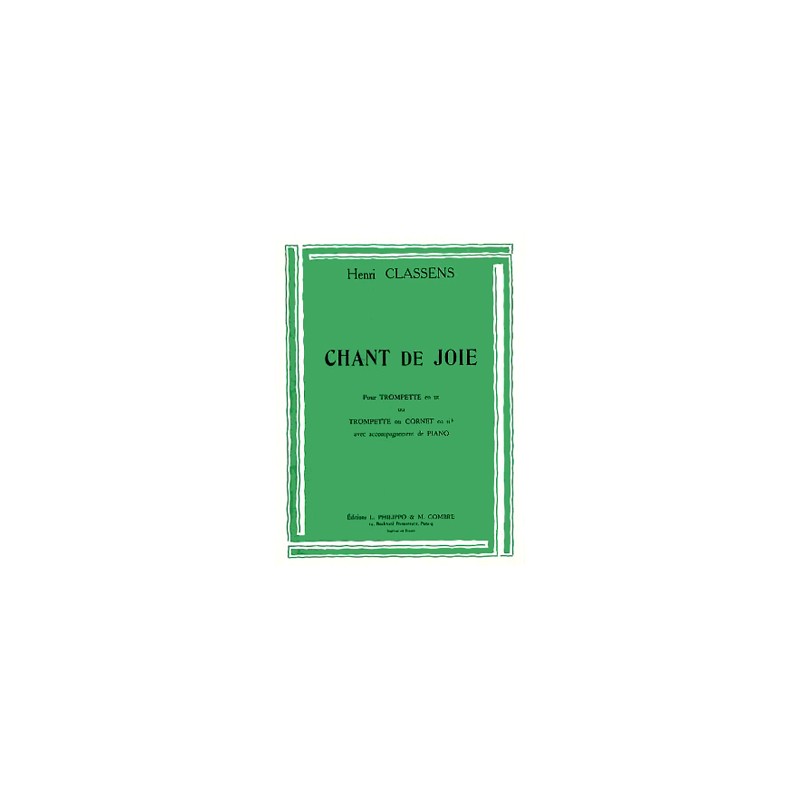 Henri classens chant de joie partition Henri classens chant de joie partition