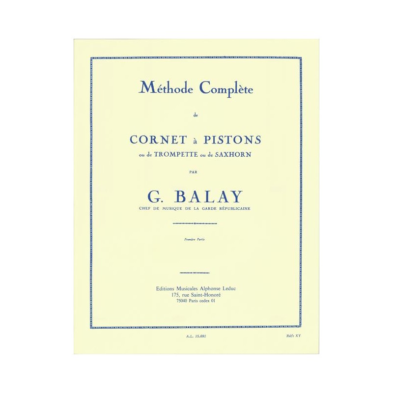 méthode complète de cornet à pistons ou trompette partition méthode complète de cornet à pistons ou trompette partition