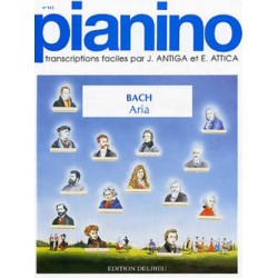BACH ARIA POUR PIANO FACILE PIANINO 135