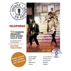 Partition TELEPHONE Voyage en guitare avec notes et tablatures