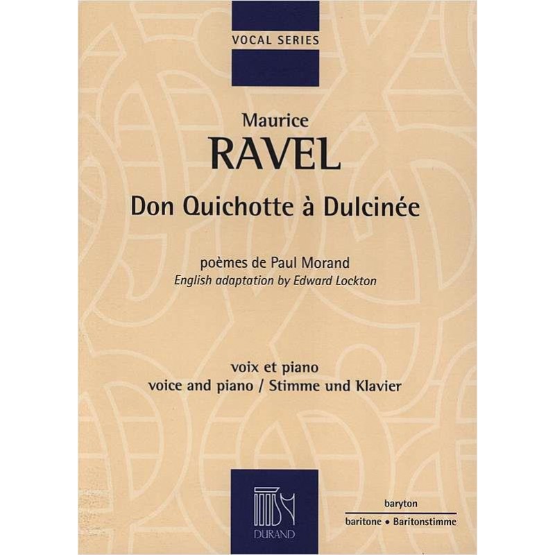 Ravel Don Quichotte à dulcinée partition chant