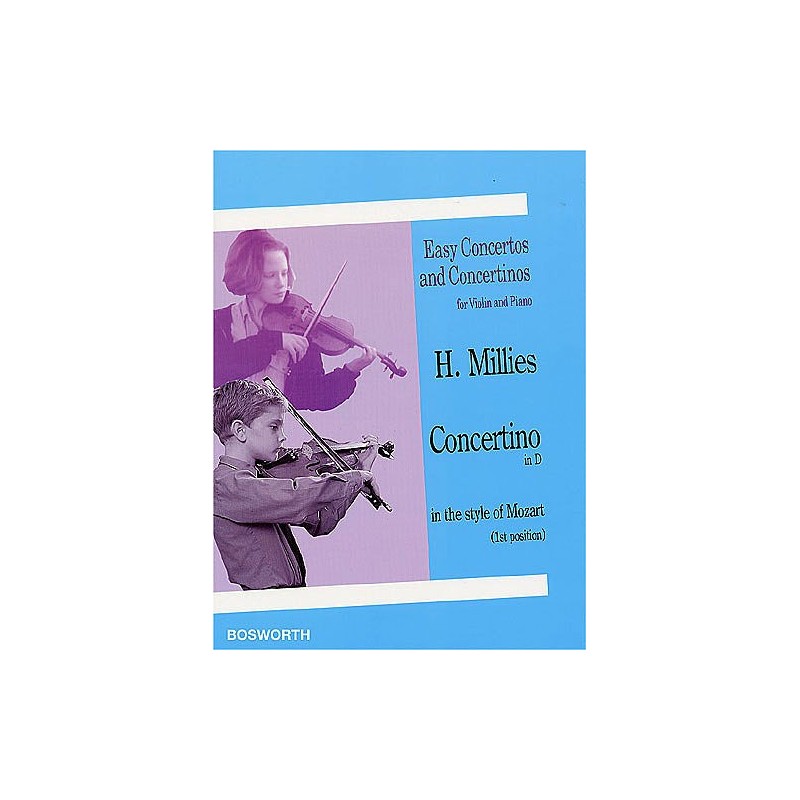 Partition violon MILLIES Concertino dans le style de Mozart - Kiosque musique Avignon