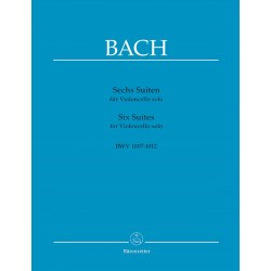 Partition violoncelle BACH 6 Suites - Kiosque musique Avignon