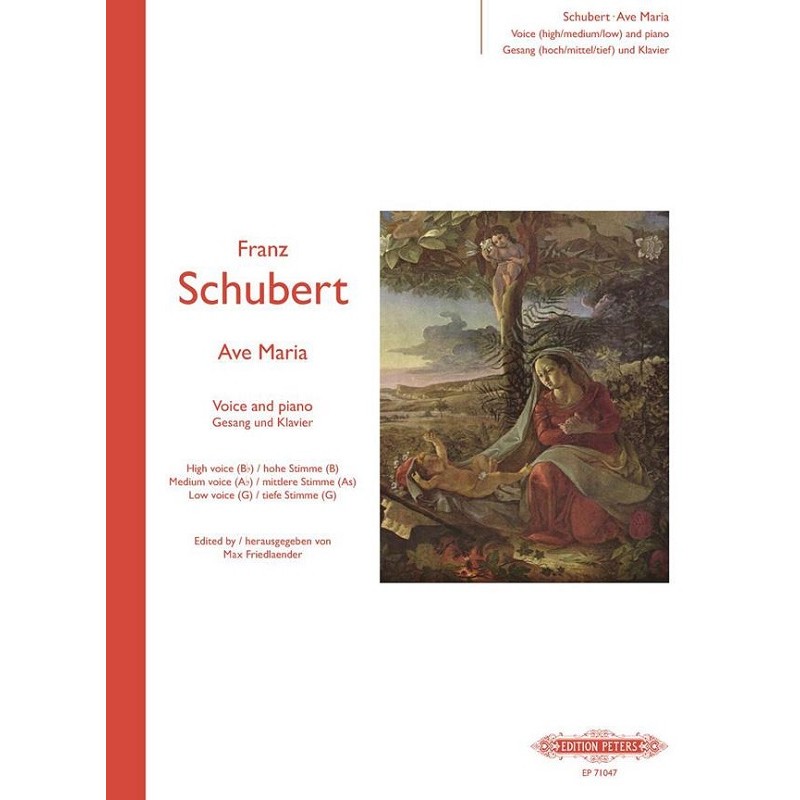 SCHUBERT AVE MARIA CHANT ET PIANO PETERS SCHUBERT AVE MARIA CHANT ET PIANO PETERS