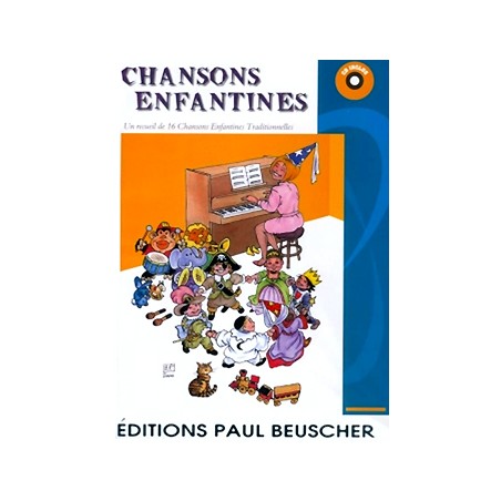 CHANSONS ENFANTINES FRANCAISES POUR PIANO AVEC CD