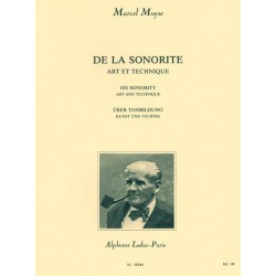Marcel Moyse De la sonorité pour flûte AL18166 Le kiosque à musique