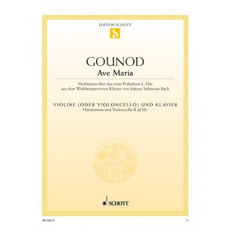 GOUNOD AVE MARIA POUR VIOLON ET VIOLONCELLE