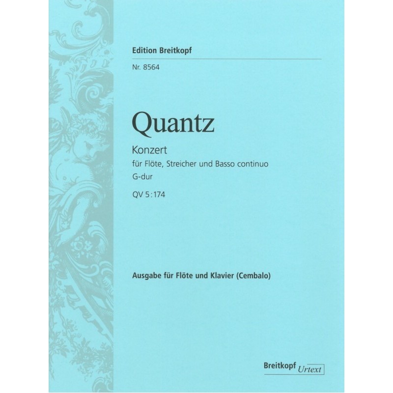 Partition flûte Concerto de Quantz en Sol Majeur