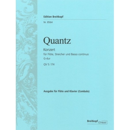 Partition flûte Concerto de Quantz en Sol Majeur