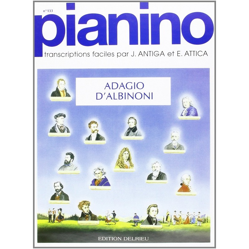 ALBINONI ADAGIO POUR PIANO FACILE PIANINO 133