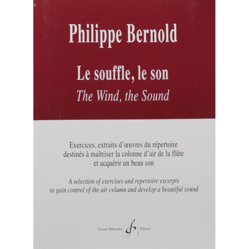 Partition flûte Philippe Bernold LE SOUFFLE, LE SON