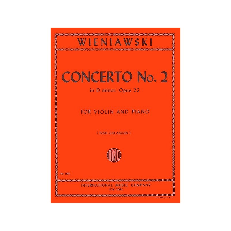 Partition WIENIAWSKI Concerto n°2 Opus 22 par Galamian - Avignon Nïmes Marseille Partition WIENIAWSKI Concerto n°2 Opus 22 par Galamian - Avignon Nïmes Marseille