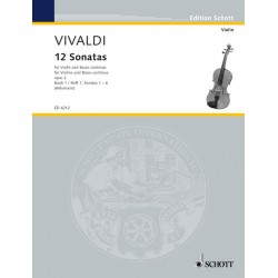 Partition Vivaldi 12 Sonates pour violon Opus 2 - Nîmes