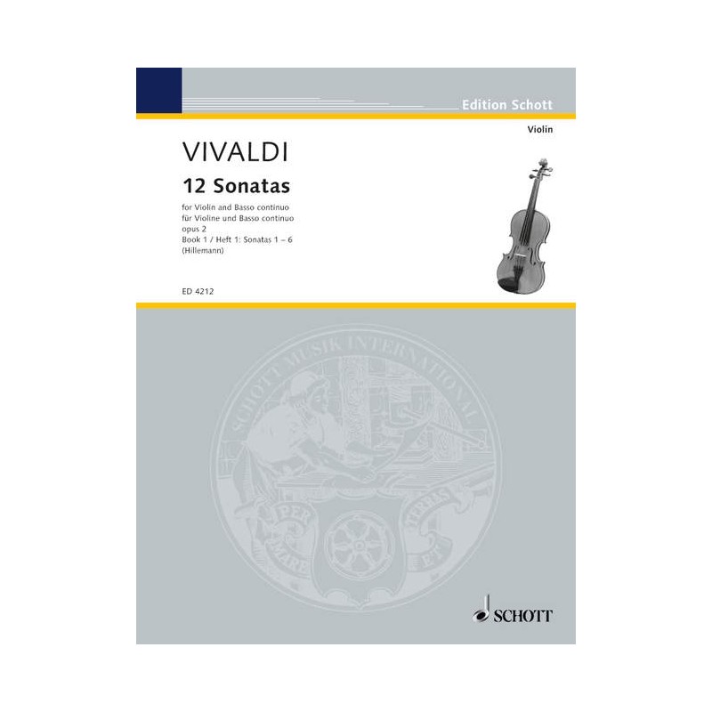 Partition Vivaldi 12 Sonates pour violon Opus 2 - Nîmes