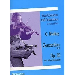 Partition violon Oskar RIEDING - Concertino Opus 25 - Kiosque musique Avignon