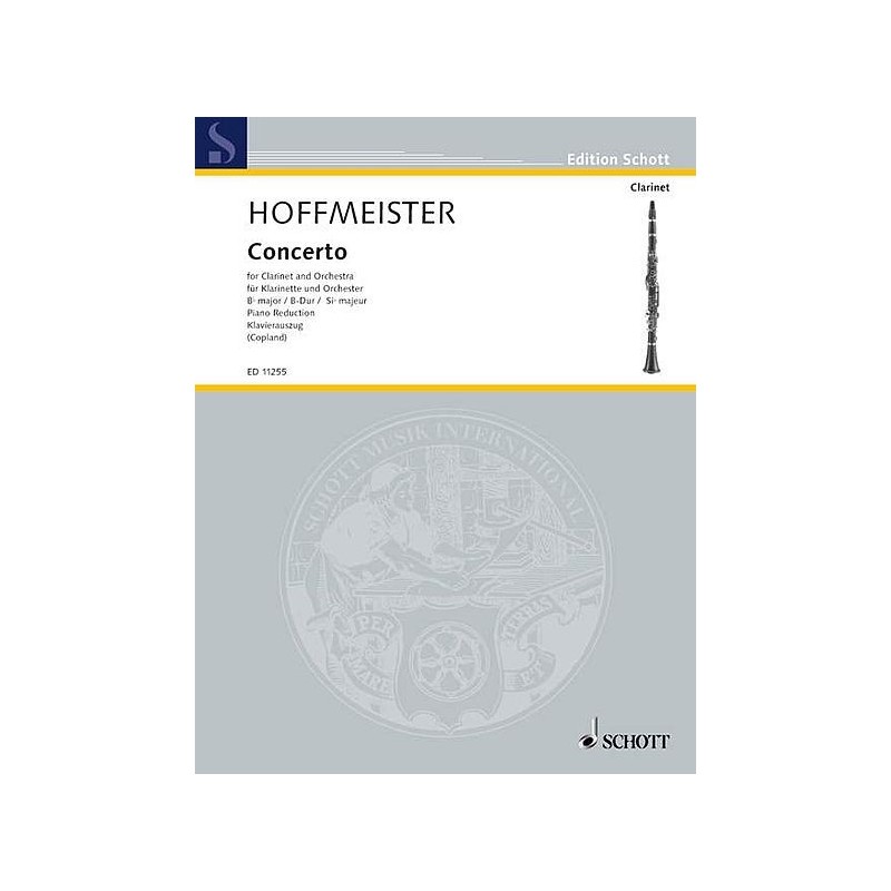 Hoffmeister Concerto en si bémol partition clarinette