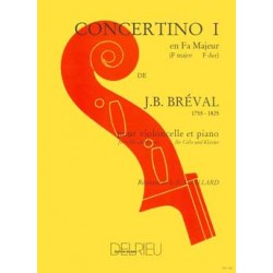 Breval Concertino n°1 en fa majeur partition violoncelle