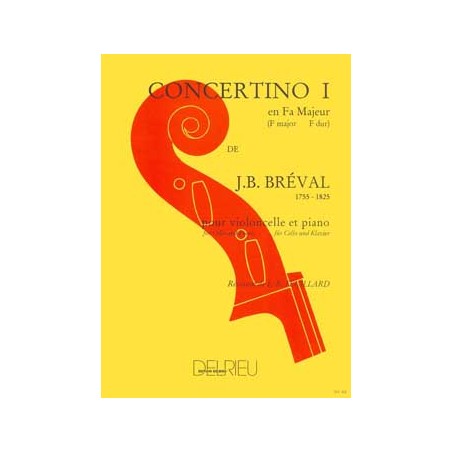 Breval Concertino n°1 en fa majeur partition violoncelle