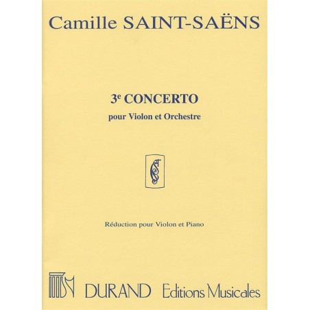 partition concerto violon n3 de saint saens
