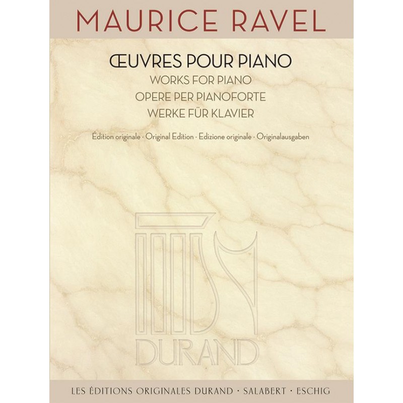 partition Ravel oeuvres pour piano volume 1