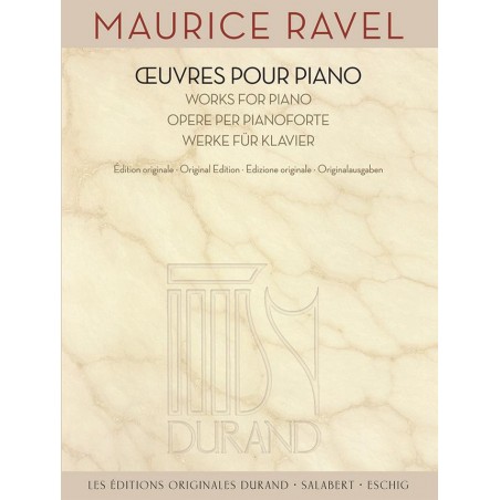 partition Ravel oeuvres pour piano volume 1