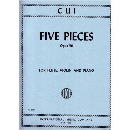 Partition César Cui 5 Pièces Opus 56 Le kiosque à musique Avignon