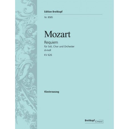 MOZART REQUIEM CHANT ET PIANO EDITIONS BREITKOPF EB8585