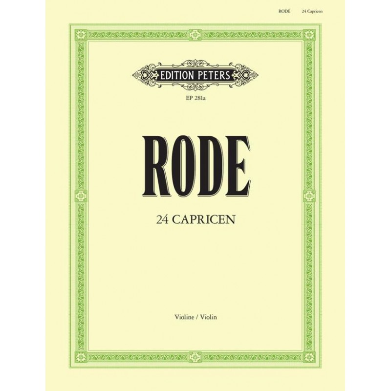 Pierre Rode 24 Caprices - Partition violon Peters