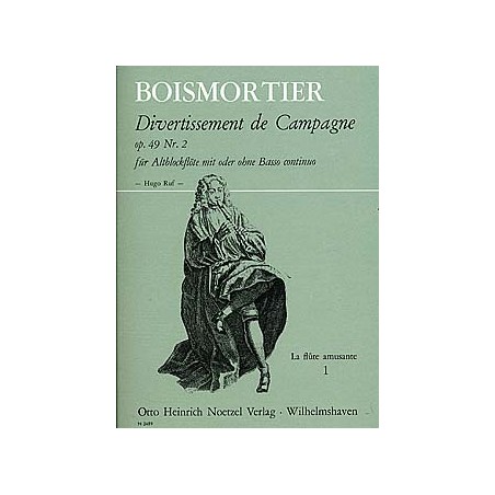 BOISMORTIER DIVERTISSEMENT DE CAMPAGNE FLUTE A BEC ALTO N3489