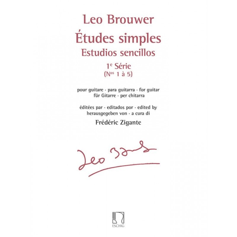 Léo brouwer études simples partition