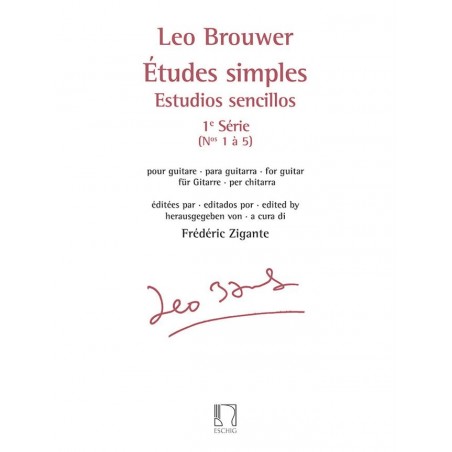 Léo brouwer études simples partition