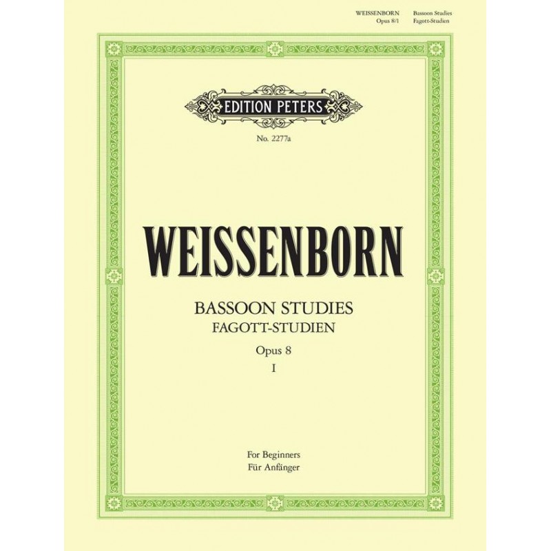 Etudes de Weissenborn pour basson - Volume 1