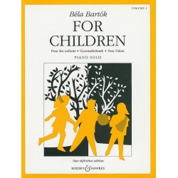 PARTITION PIANO BARTOK FOR CHILDREN BH11230 LE KIOSQUE A MUSIQUE